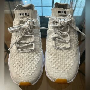 NOBULL Project White Knit Runner Running Shoes Women's 9 Men's 7.5